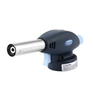 Black Plastic Portable 17cm Butane Camping Torch Flamethrower