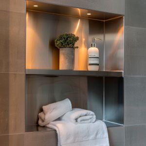 Water Proof Industrial-Grade Wall Niche In Brushed Stainless Steel