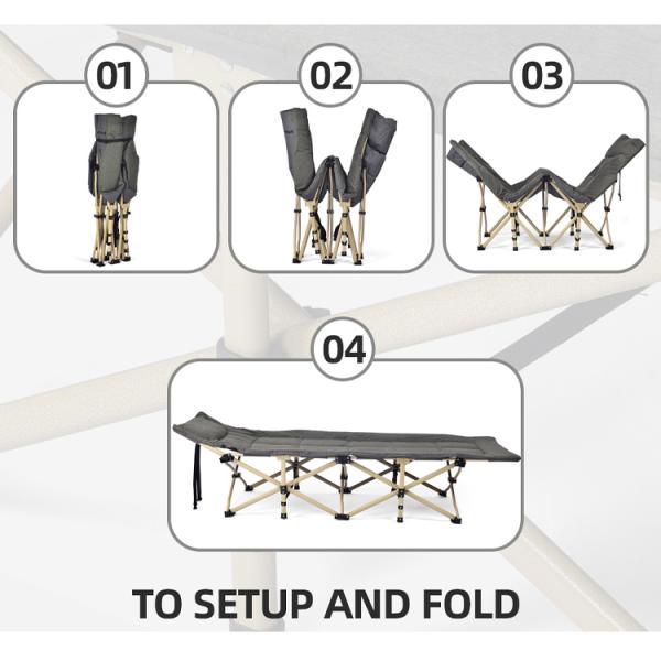 Outdoor Portable Folding Recliner Collapsible Chaise Lounge for Outdoor Activities
