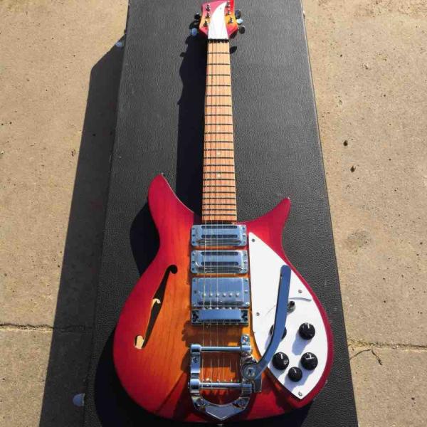 Custom F Hole Ricken 325 Electric Guitar in Cherry Red Body Kinds Color