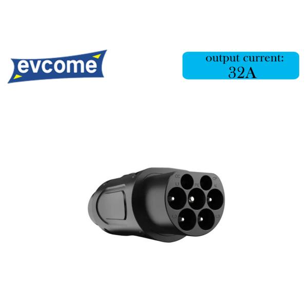 Buy EVCOME Type 2  IEC 62196 To Type 1 SAE J1772 Adapter  (250V  32A) Ev Charger Connector  OEM ODM CE ROHS UKCA at wholesale prices