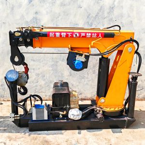 1Ton Knuckle Boom Truck Crane Hydraulic Pick up Truck Side Boom Lift Crane with