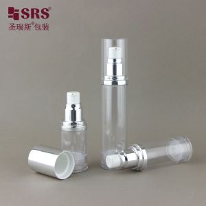 Quality Transparent Plastic AS Empty Cosmetic Packaging Lotion Pump 30ml Airless Bottle for sale
