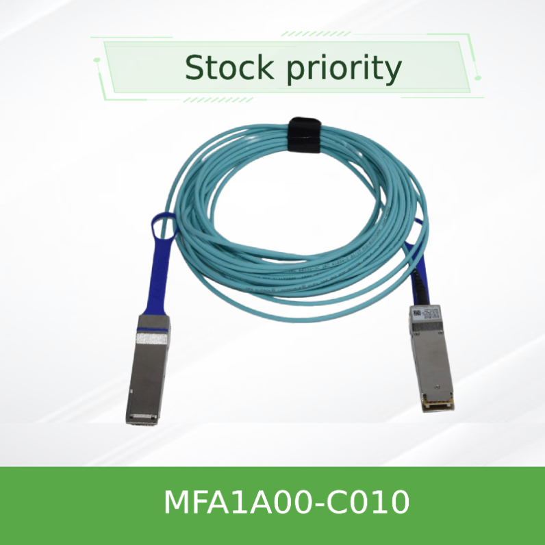 100GbE LSZH Mellanox QSFP28 Active Optical Cable AOC MFA1A00-C010 10m