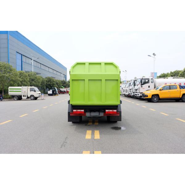 4x2 6 Wheels 6 CBM Compactor Garbage Truck With Sidecar Hitch Bucket for City Road