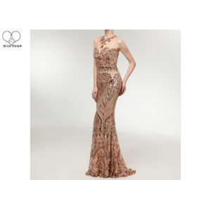 Black Gold Mermaid Style Prom Dress Heart Shaped Bust Special Sequin Pattern