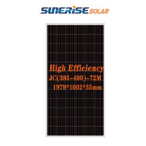 Aluminium Frame 390W 49.3V Monocrystalline Solar Panel