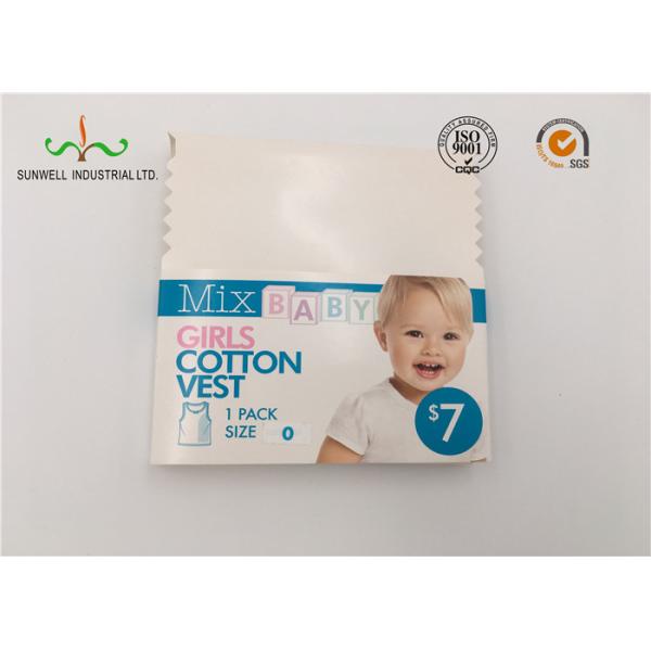 CMYK 4 Colors Printed 2 Coated Side Art Paper Customized Design For Baby Vest