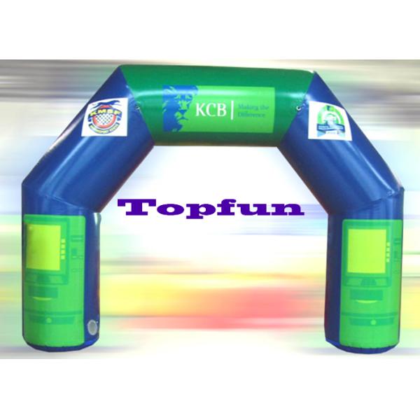 Custom Inflatable Advertising Archway With 10m Span , PVC Coated 210D Nylon Fabric