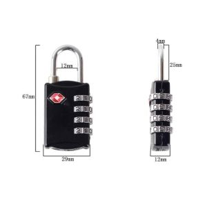 Zinc Alloy TSA 4-digital travel lock& blue Tsa Luggage Lock& 67.8g Tsa Bag