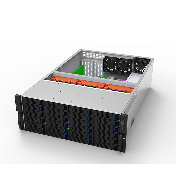 24 Bay Server Case Hot Swap, 4U Rackmount Server Case With 24 Hot-Swappable SATA