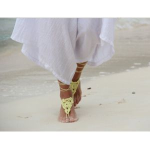 crochet barefoot sandal, bangle, anklet, bridesmaid accessories,bridal