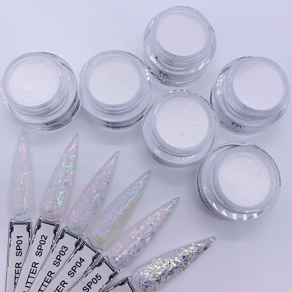 Factory Custom Private Label Pink Color Dip Powder Glitter Acrylic Powder