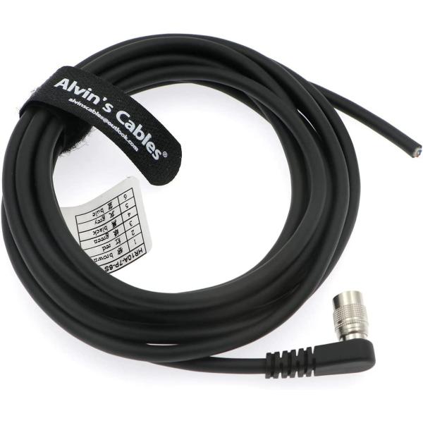 Alvin's Cables Basler Hirose 6 pin Right Angle HRS HR10A-7P-6S Open Twisted