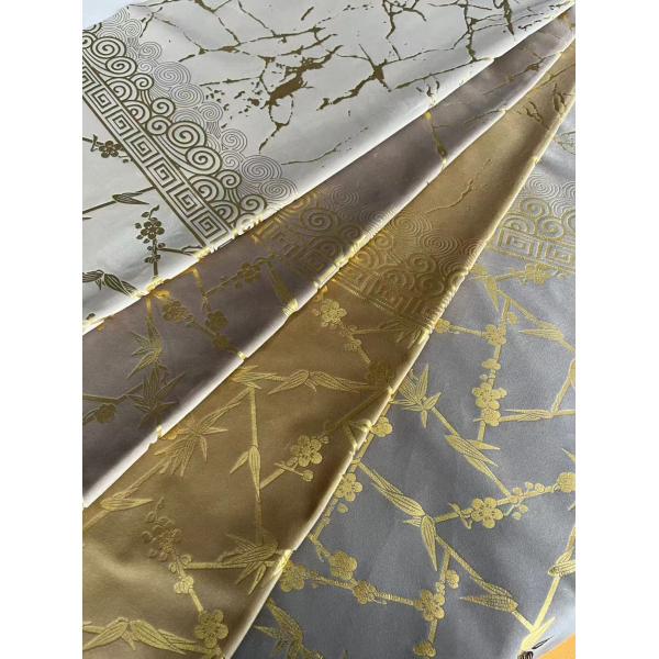 Upholstery Velvet Curtain Fabric Foil Holland Velvet Fabric Bronzing Printing Desgin