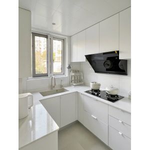 Custom Modular Modern White Shaker Melamine Kitchen Cabinets Furniture