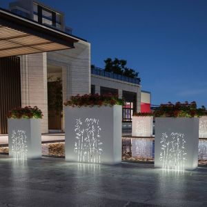 Big planters outdoor modern glowing planter flower box