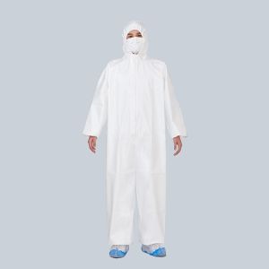 China Breathable Medical Protective Clothing 60g Microporous Suit Chemical Resistant on sale