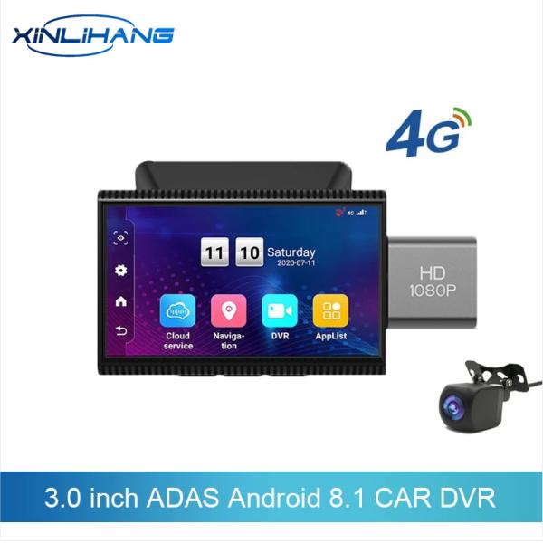 Buy 4G 3inch Android 8.1 ADAS Dual Micro Dvr Dash Cam With DVR System 128G 24H at wholesale prices