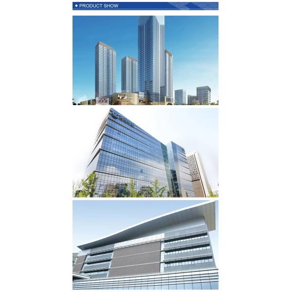 Aluminum Frame Cladding Exterior Glass Curtain Wall 6063-T5
