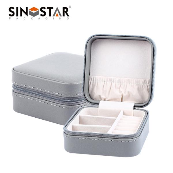 Screen Printing Surface Finish Leather Jewelry Box with Different Colors