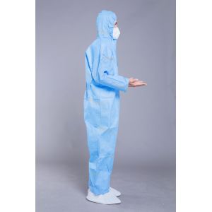 Quality Antibacterial PP Non Woven 35g Disposable Work Coveralls for sale