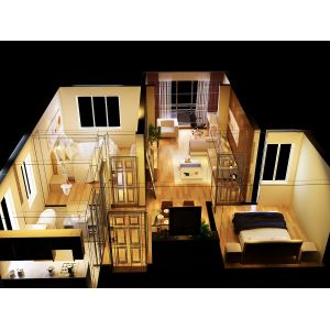 Zontop Modern Living Portable 20 Ft 40ft Luxury China Prefab Homes Bolt