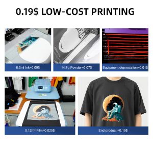 A4 DTF EPSON I1600*2 Dual Head T-Shirt Printing With Powder Shaker Machine