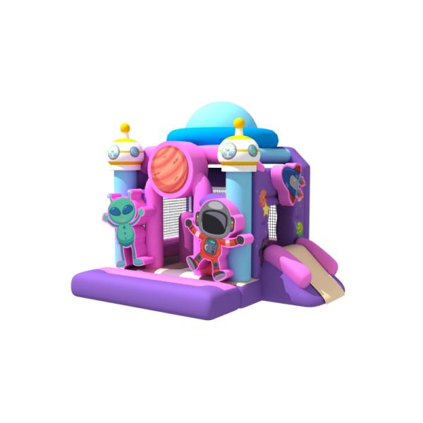 Customized Inflatable Bouncy House With Slide Alien Astronaut Moon Inflatable