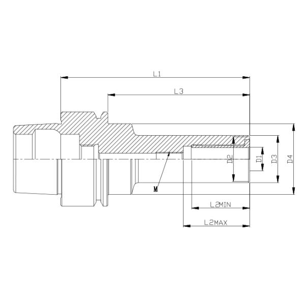 Boring Tool Holder Hydraulic Tool Holder / HSK Tool Holders High Accuracy 3μm