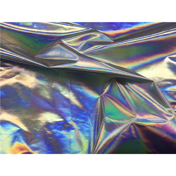 0.1mm Silver Dream Color Garment Leather Fabric PU Coated For Wadded Jacket