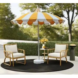 8.5 ft Durable Stainless Steel Pole White Umbrella Pagoda Light Weight Pagoda