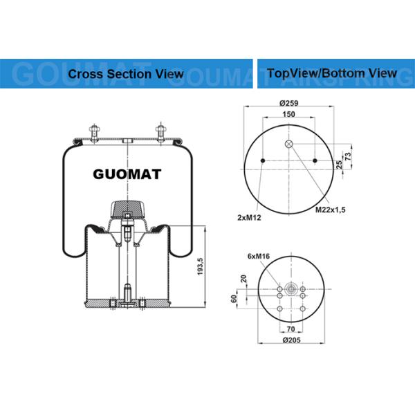 CONTITECH Air Ride Suspension Truck / Car Air Springs FOR BPW 05.429.40.10.1