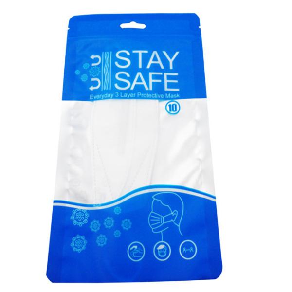 Buy BOPP VMPET Mask Zipper Standing Pouch High Barrier Moisture Proof at wholesale prices