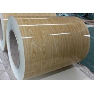 China 0.4MM Wood Grain Metal Roofing Construction Painted Coil on sale