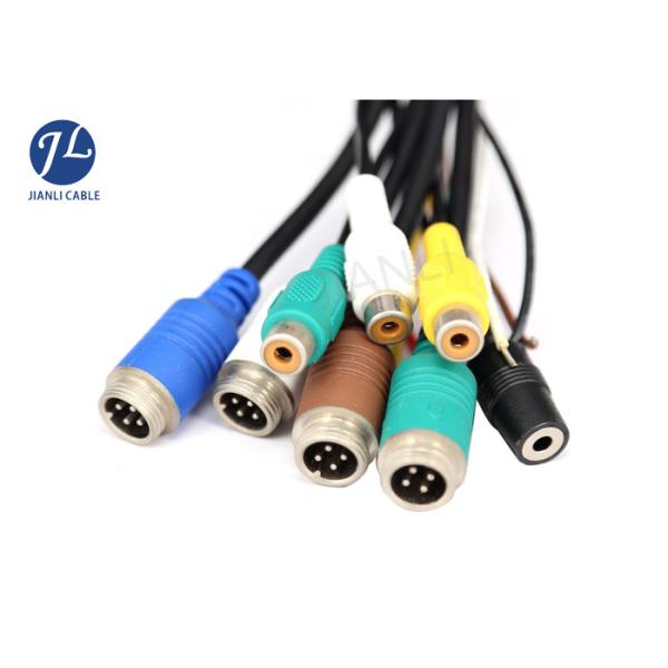 Buy Rear View Camera Video Power Cable With 4 Pin Male To Female Aviation Connector at wholesale prices