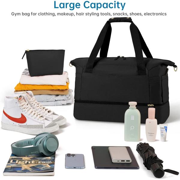 Large Capacity Carry On Overnight Bag Dustproof Waterproof Duffel Travel Bag
