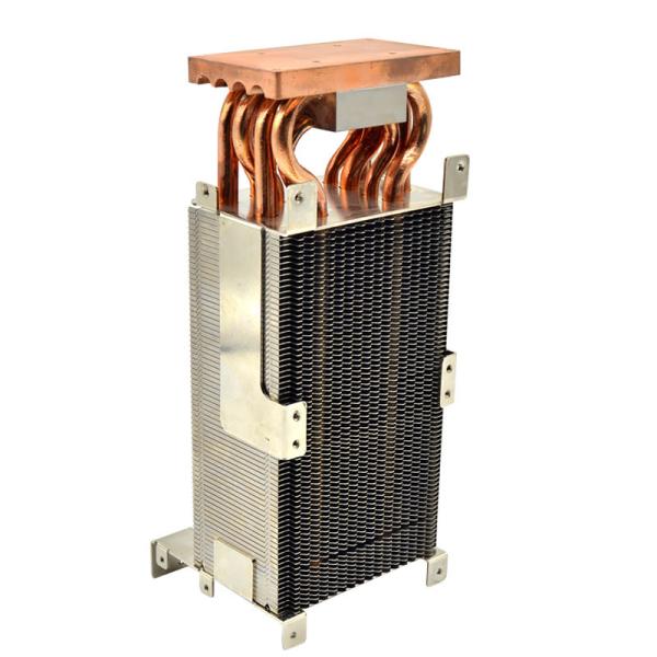 Aluminum 4Pcs Heat Pipe Radiator With Cpu Cooler Plating Nickel ISO9001