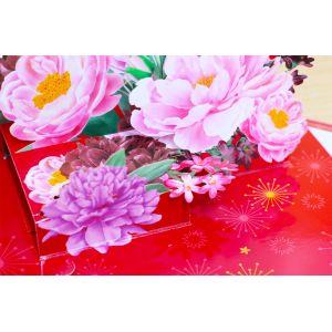 Personalization 3D Pop Up Greeting Card Artificial Style with Blank Message