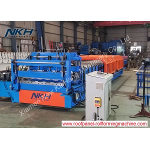 Precision Metal Roof Tile Roll Forming Machine With Servo Motor Drive Metal