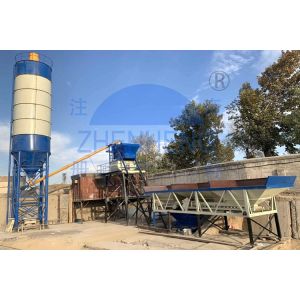 HZS75 Full Automatic Concrete Batch Mix Plant, Ready Mixed Concrete Plant