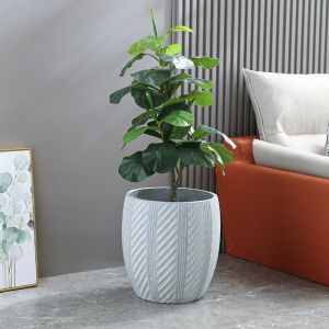 High Durability Powder Coated Fiber Clay Planter For Cottage