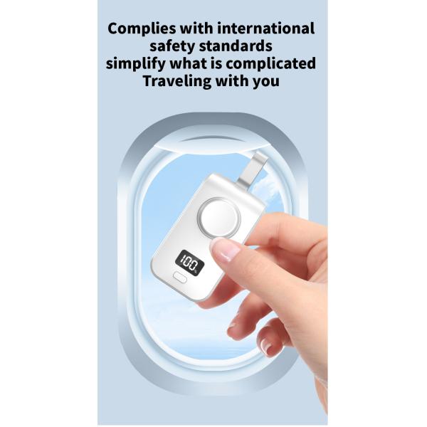 2500mAh Power Bank Portable Wireless Watch Charger With Digital Display