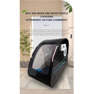 Black All-In-One Machine Anti-Aging 1.5-2.0ATA Hard Type Hyperbaric Oxygen Chamber For Home with 1000KGS Cabin Weight