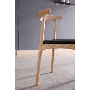 Modern Ash Wood Nordic Design Leather European Dining Chair