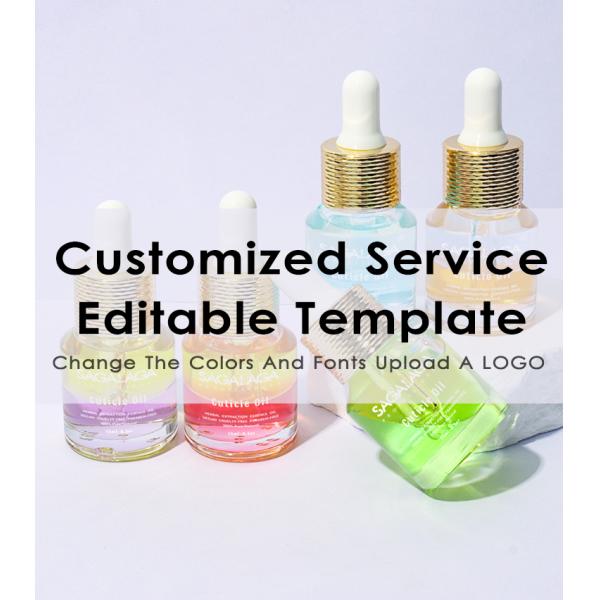 SAGALAGA New Double Layer Cuticle Oil 15ml for Nails Care Natural Essential Oil Extract Jojoba Oil Vitamin E Moisturizing Nails