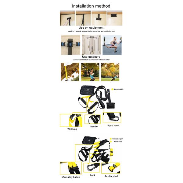 Max Loaded 400 KG Gym Workout Crossfit Exercise Pull Rope Hanging Training Nylon Resistance Band Set