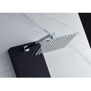 Black Painting Thermostatic Shower Panel ROVATE 5 Functions Water Diverter