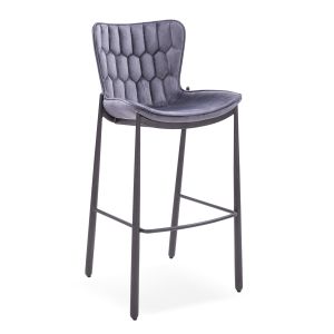 China 48x55x108cm PU Leather High Bar Chair Black Painted Frame on sale