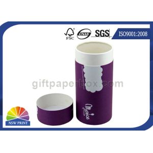 Custom Paperboard Paper Packaging Tube , Fancy Round Paper Can Container